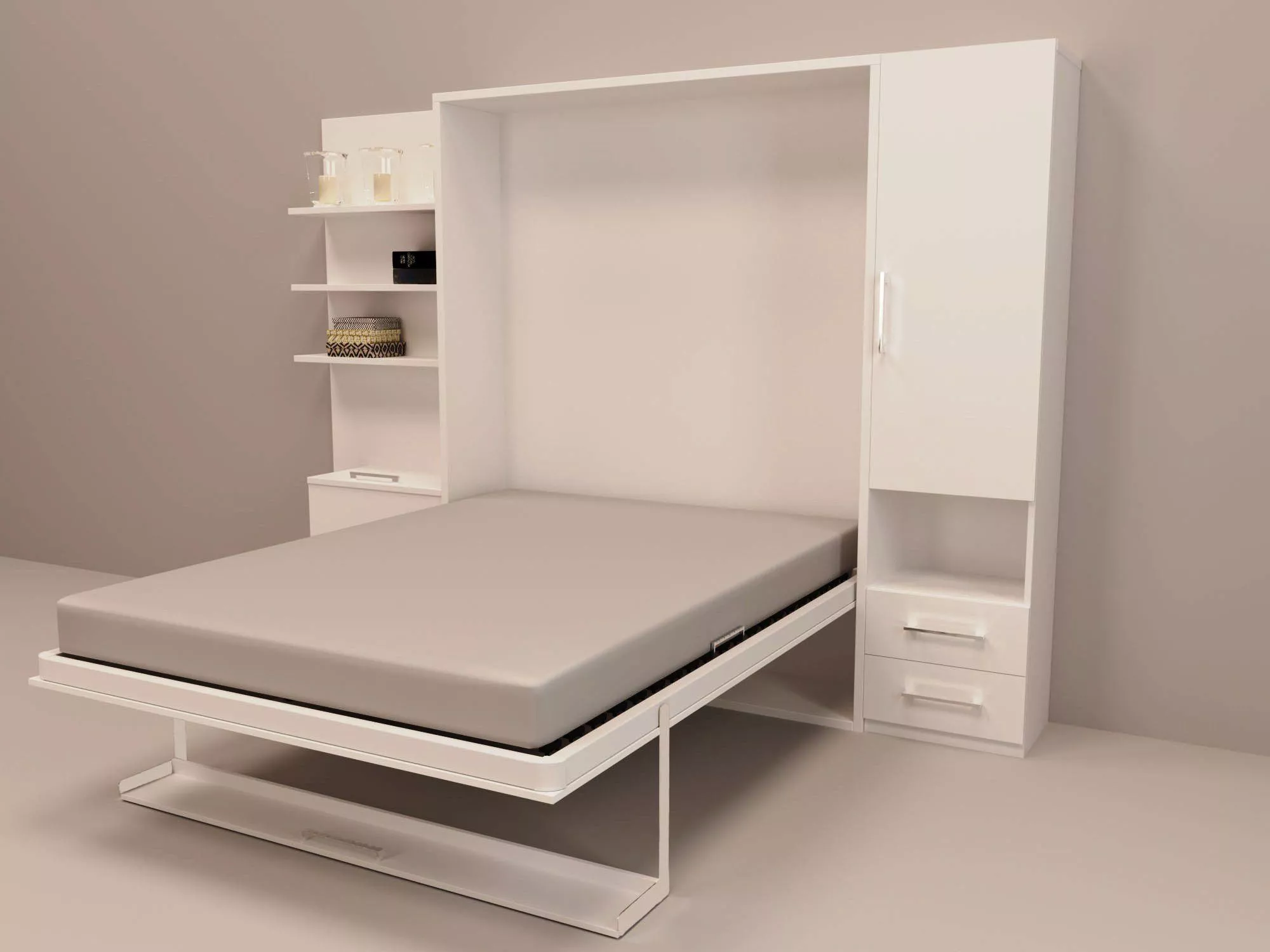 Шкаф-кровать с полками Smart 1400