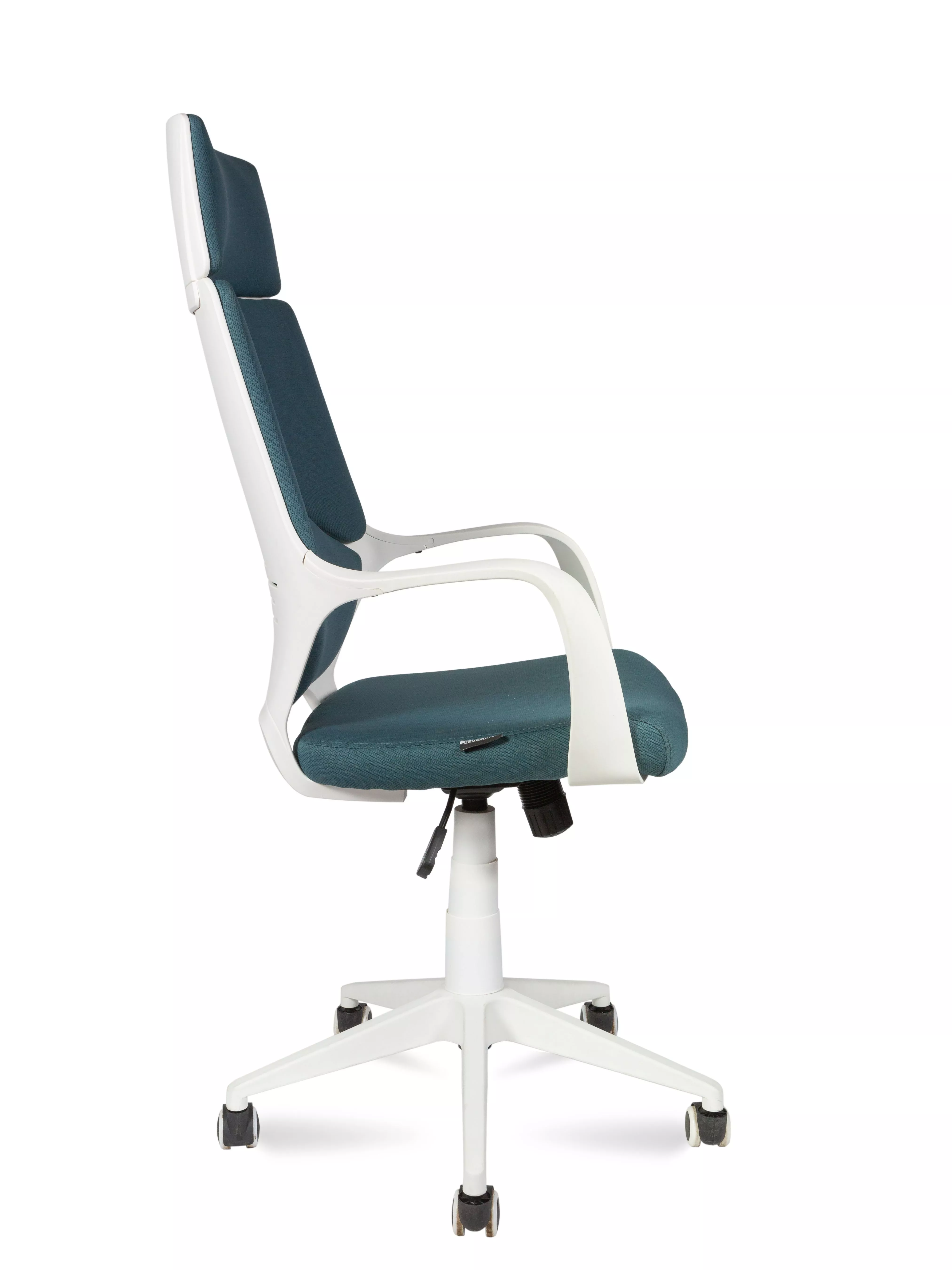 Кресло компьютерное IQ белый пластик / серо-зеленый ткань CX0898H-0-56 NORDEN