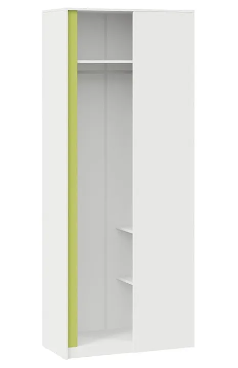 Шкаф угловой с накладкой Сканди дуб гарден белый зеленый СМ-386.07.023