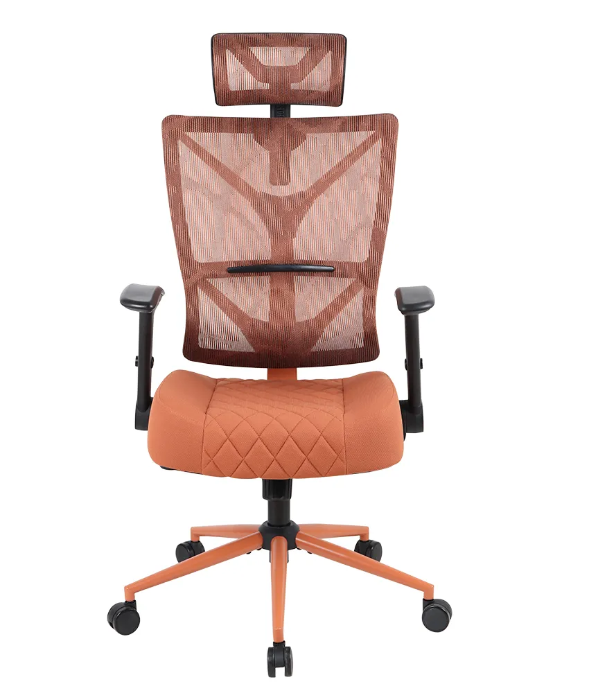 Кресло эргономичное CHAIRMAN CH566 регулируемый подголовник оранжевый