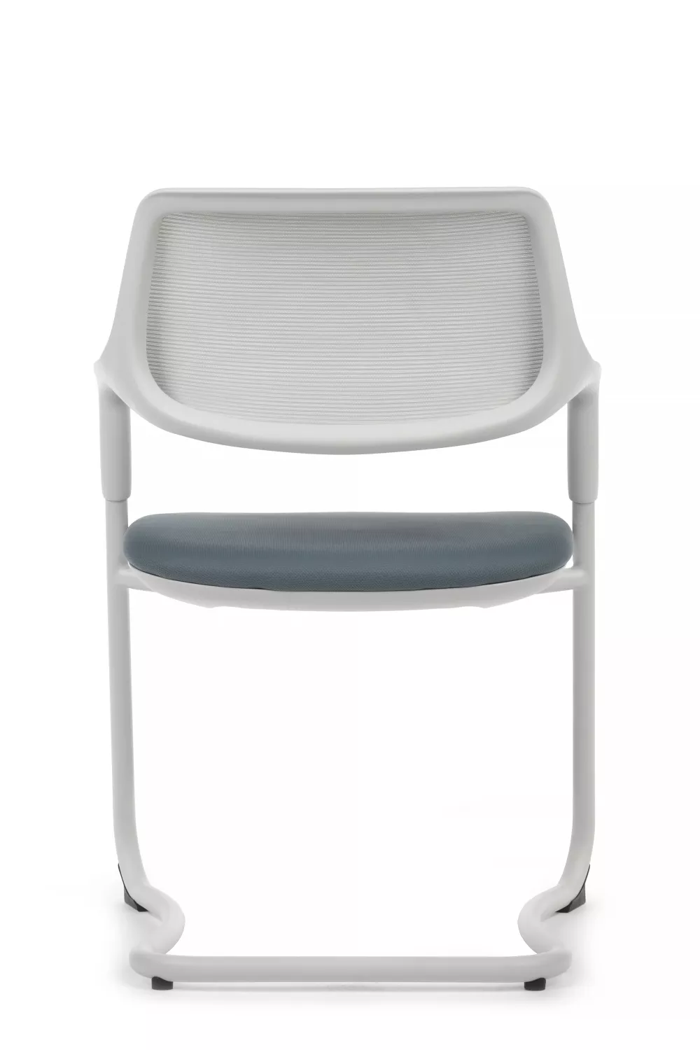 Конференц-кресло RIVA DESIGN Scroll SF (HY-813B) белый каркас / серый