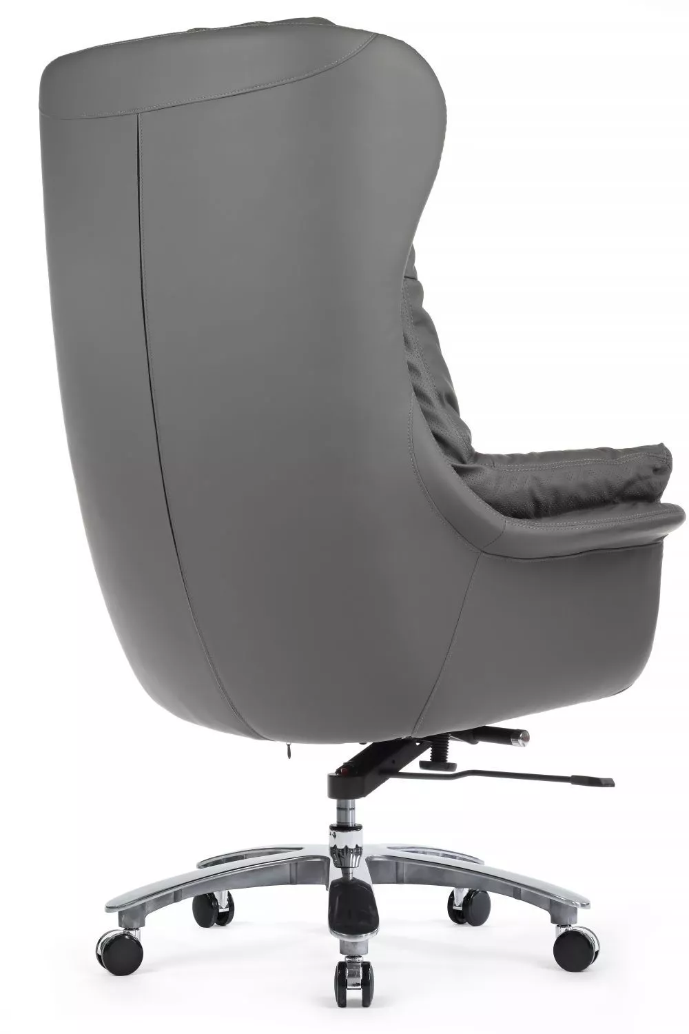Кресло руководителя из натуральной кожи RIVA DESIGN Leonardo (A355) серый