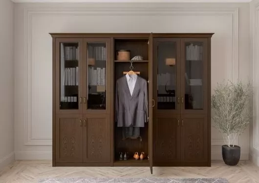 Шкаф высокий комбинированный для документов и одежды Perseo ПС 346 ДМ