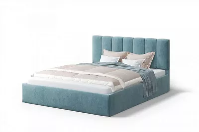 Двуспальная кровать Элен ( без основания )160 см NEO 22 велюр бирюзовый  МЛК