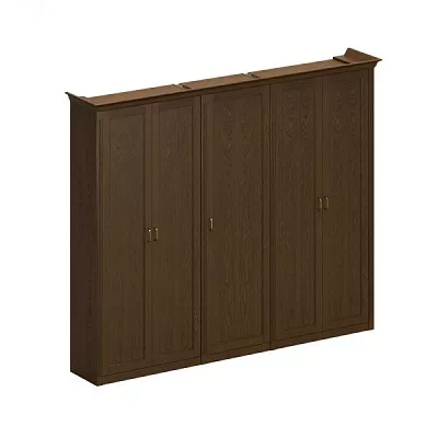 Шкаф высокий комбинированный для документов и одежды с закрытыми дверями Perseo ПС 345 ДМ