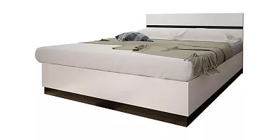 Кровать с подъемным механизмом 160x200 ВЕГАС Белый глянец / Венге