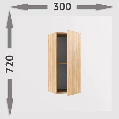Шкаф навесной В 300 Дуб сонома 1 кат (h=720)