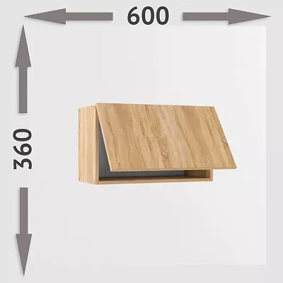Шкаф навесной В 600 1 софт Дуб сонома 1 кат (h=360)