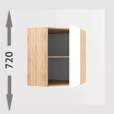 Шкаф навесной угловой В 420 Тальк 2 кат (h=720)