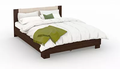 Двуспальная кровать Аврора 160 см Венге / Дуб молочный