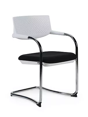 Кресло офисное Самба white CF хром белый / черный CH-172C-WHITE-OS-01 NORDEN