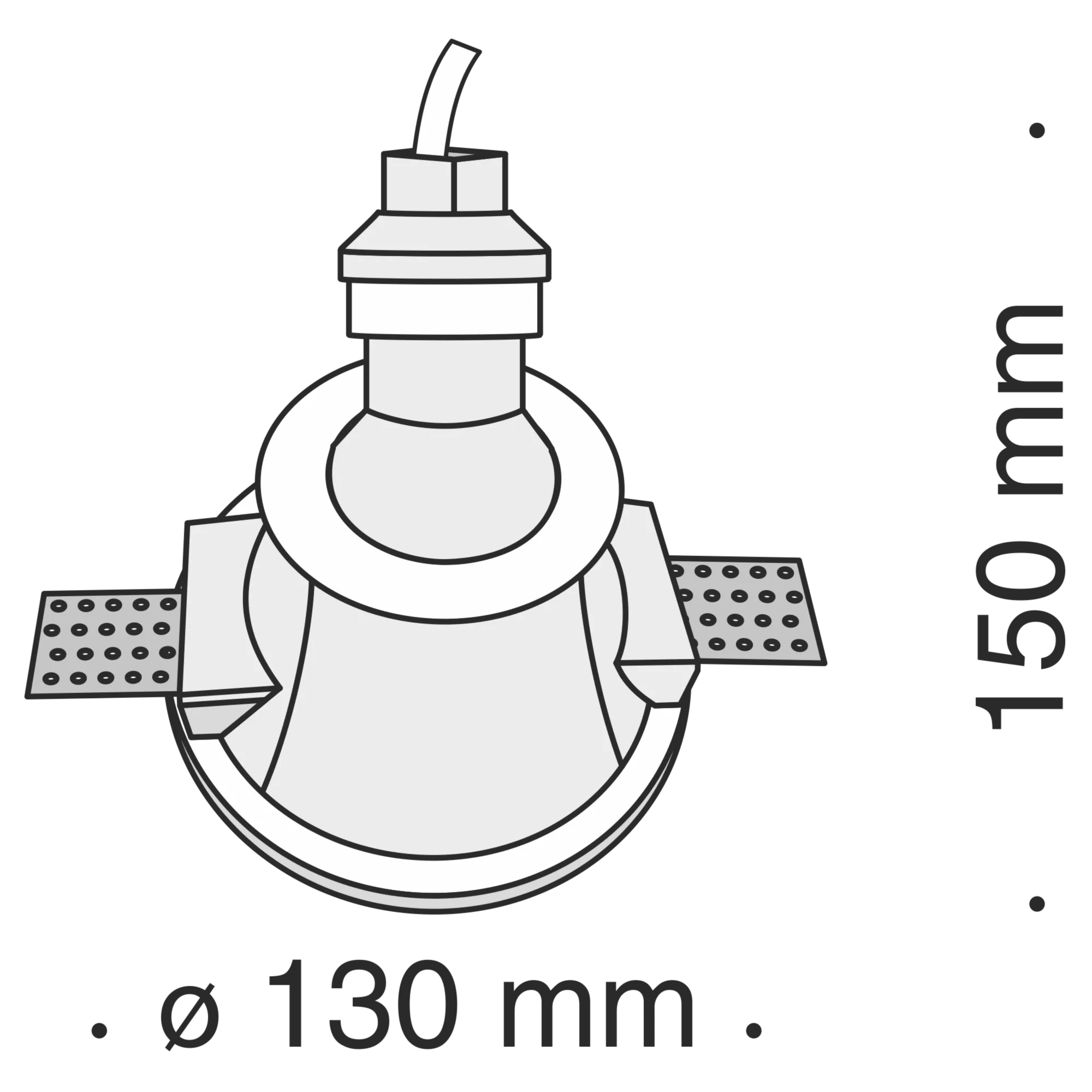 Точечный встраиваемый светильник Maytoni Technical Gyps Modern DL002-1-01-W