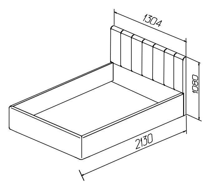 Односпальная кровать (без основания) Элен 120 см Neo 22 велюр бирюзовый МЛК