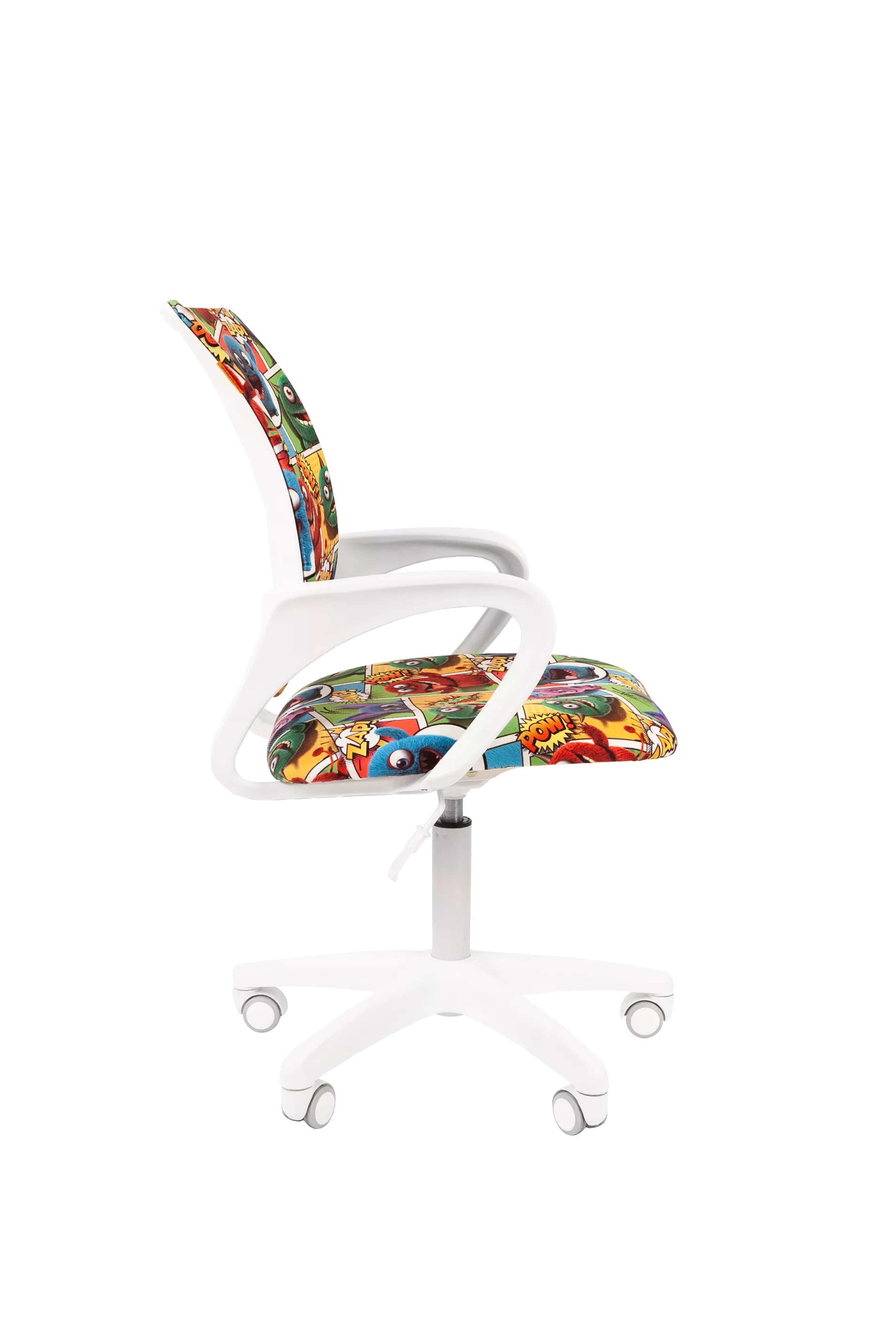 Детский компьютерный стул Chairman KIDS 103 LT белый пластик монстры