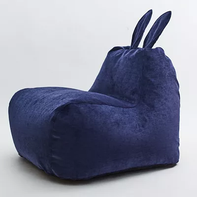 Кресло-мешок Зайчик велюр синий
