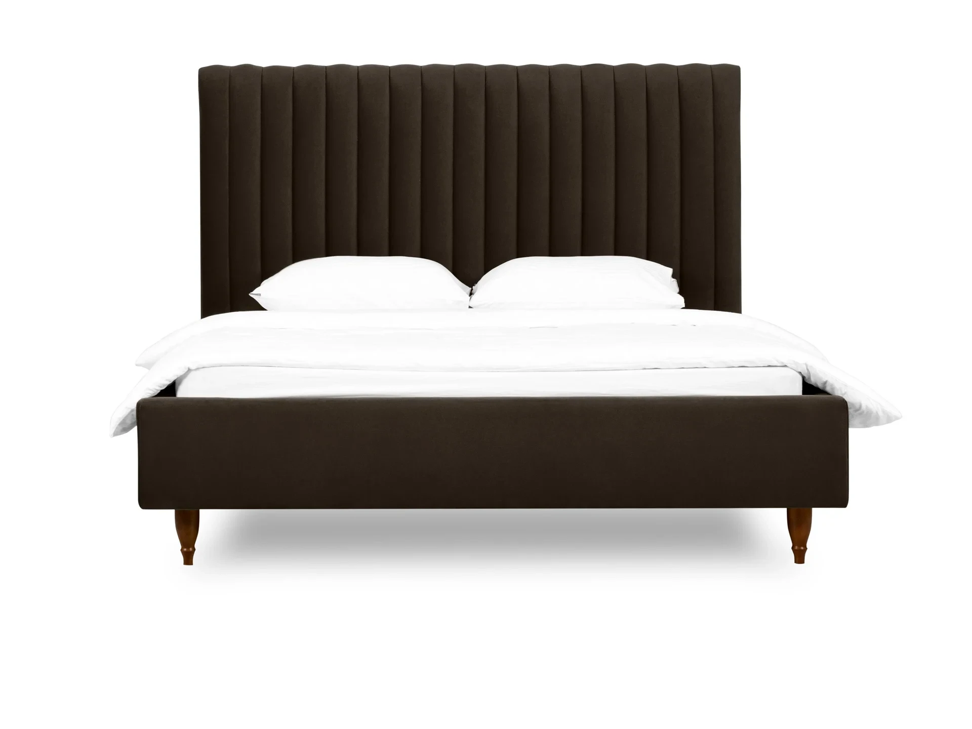 Кровать Dijon с мягким изголовьем 180х200 темно-коричневый 652382