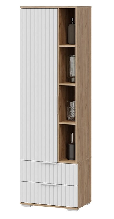 Шкаф для посуды Хилтон ТриЯ дуб крафт золотой белый матовый 413.25