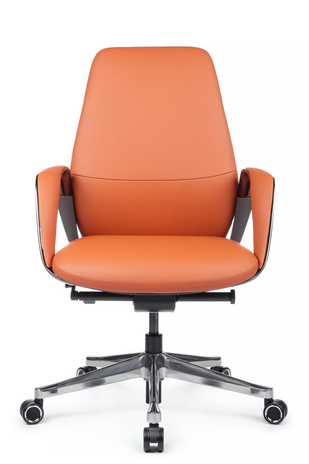 Компьютерное кресло RIVA DESIGN Napoli-M YZPN-YR021 без подголовника оранжевый / серый
