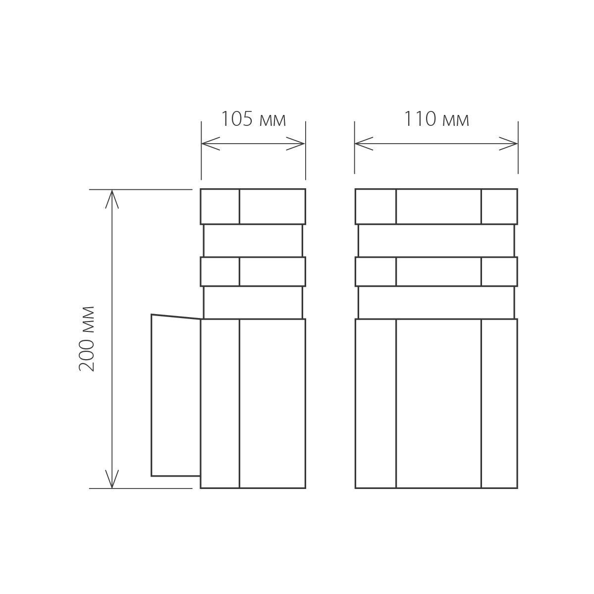 Уличный настенный светильник Elektrostandard Ignis 1444 TECHNO Черный