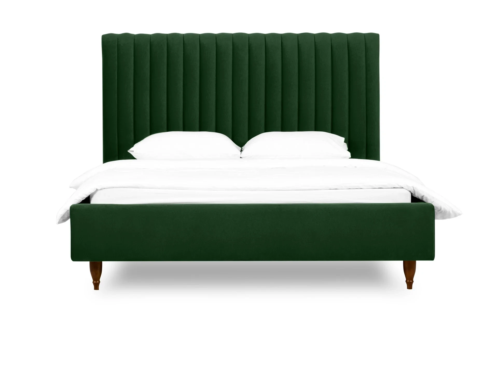 Кровать Dijon с мягким изголовьем 180х200 зеленый 652389