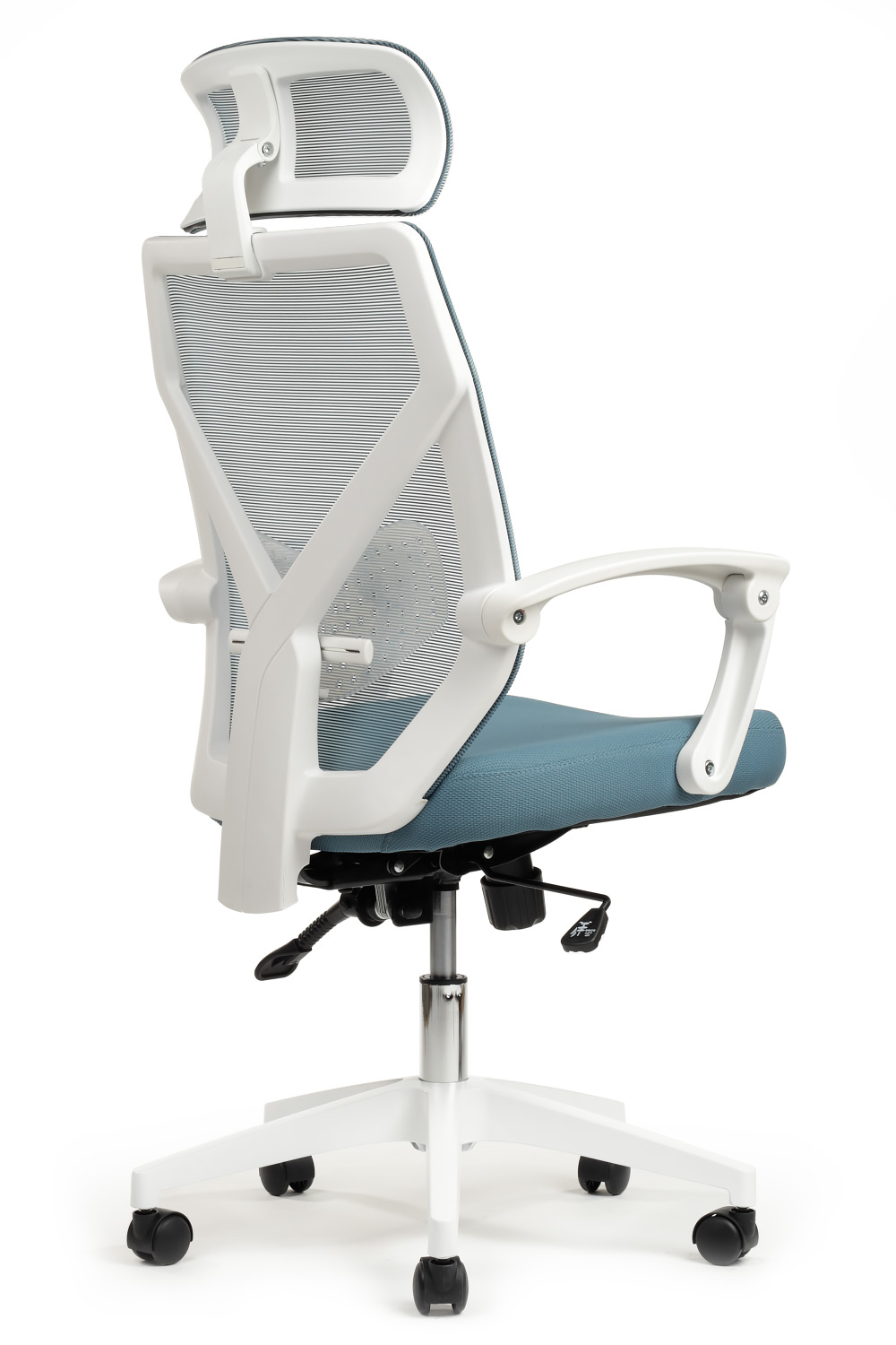 Кресло RIVA Chair OLIVER W-203AC белый пластик / синий