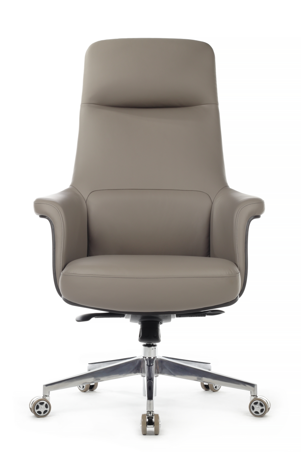 Кресло руководителя из натуральной кожи RIVA DESIGN Verdi A655 Серый