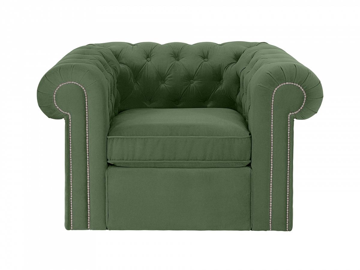 Кресло Chesterfield (молдинги) зеленый 467070