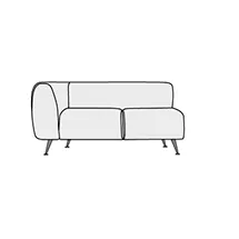 Двухместный диван Фолд подлокотник справа от сидящего 1440х850х700