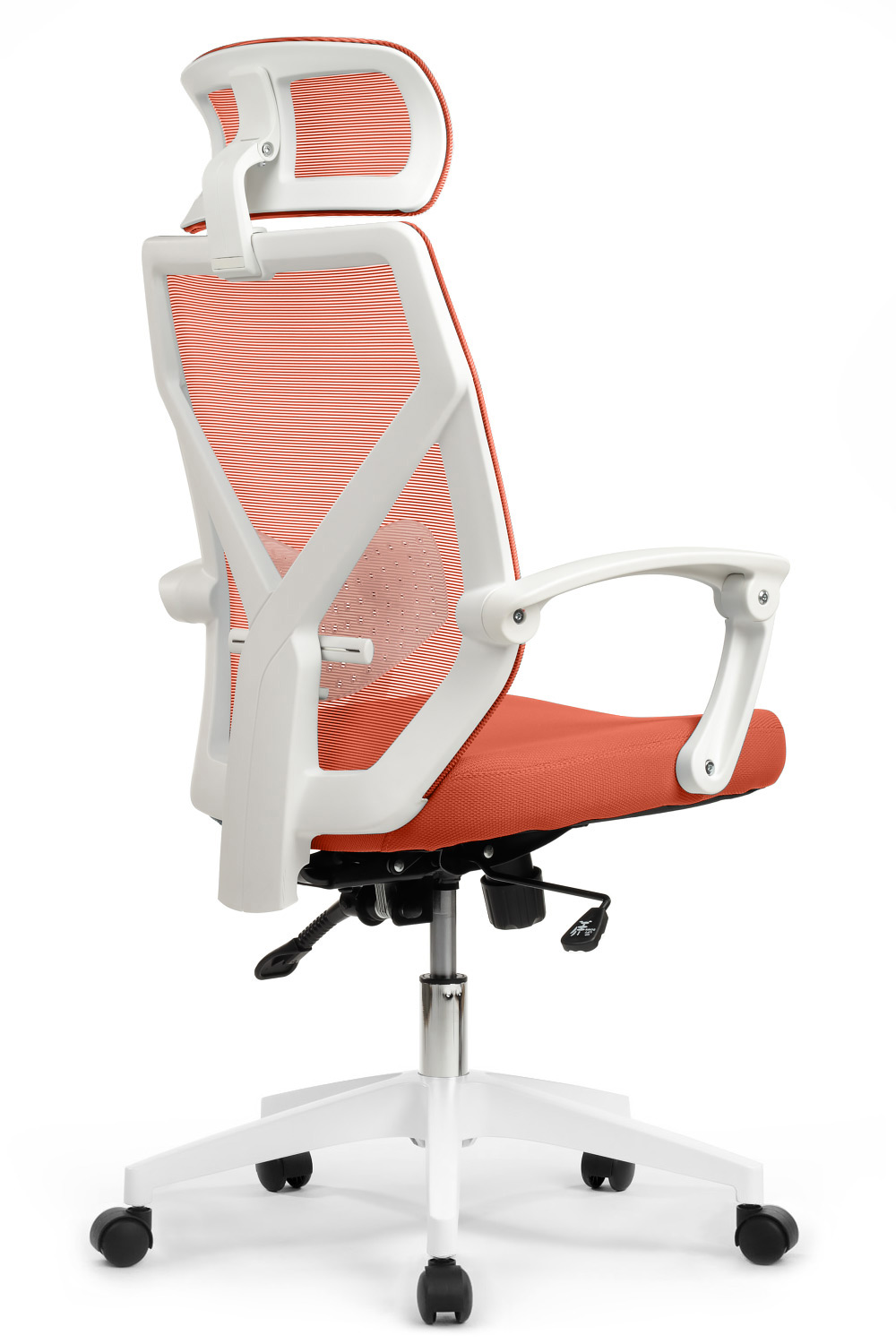 Кресло RIVA Chair OLIVER W-203AC белый пластик / оранжевый