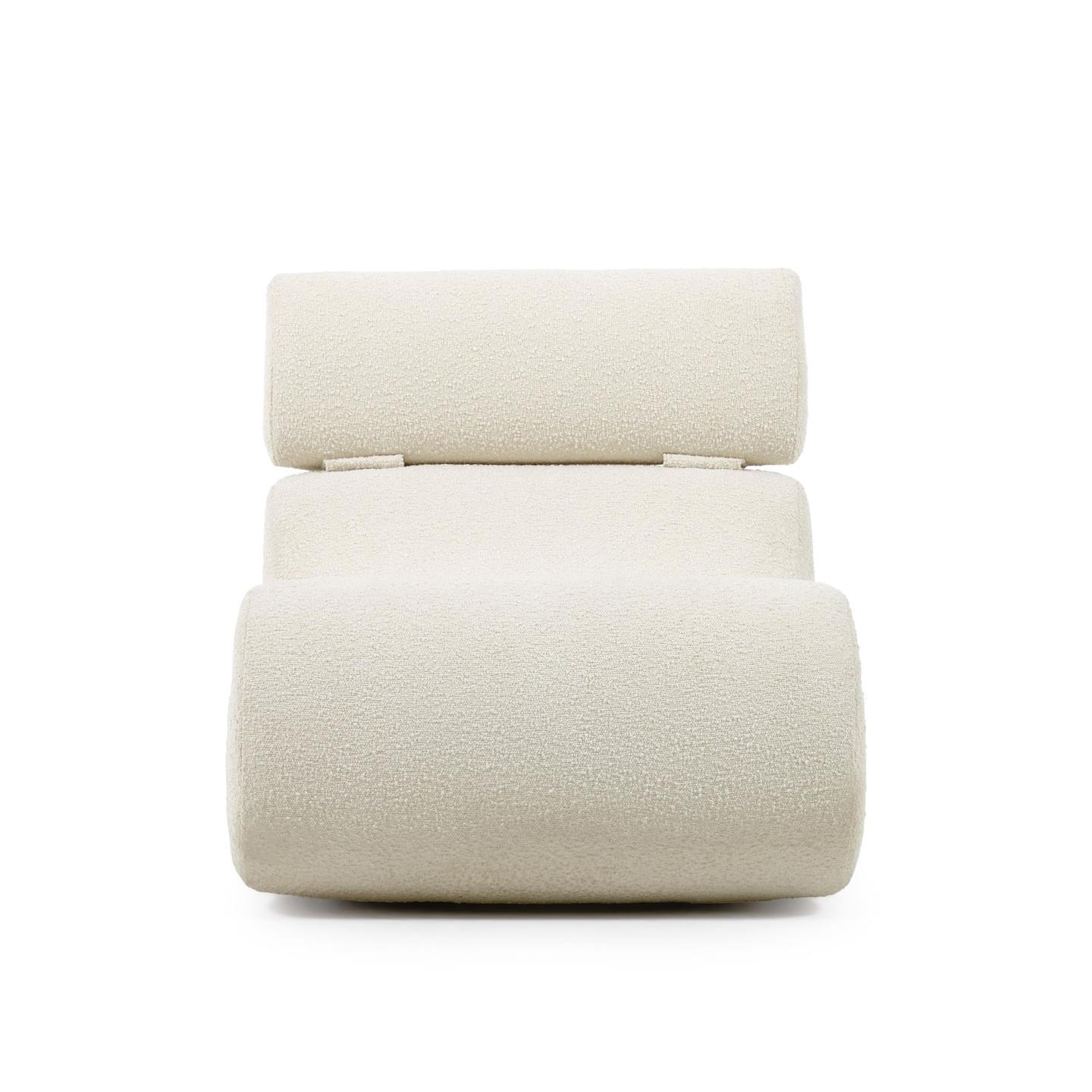 Кресло La Forma Club из белой ткани букле 110320