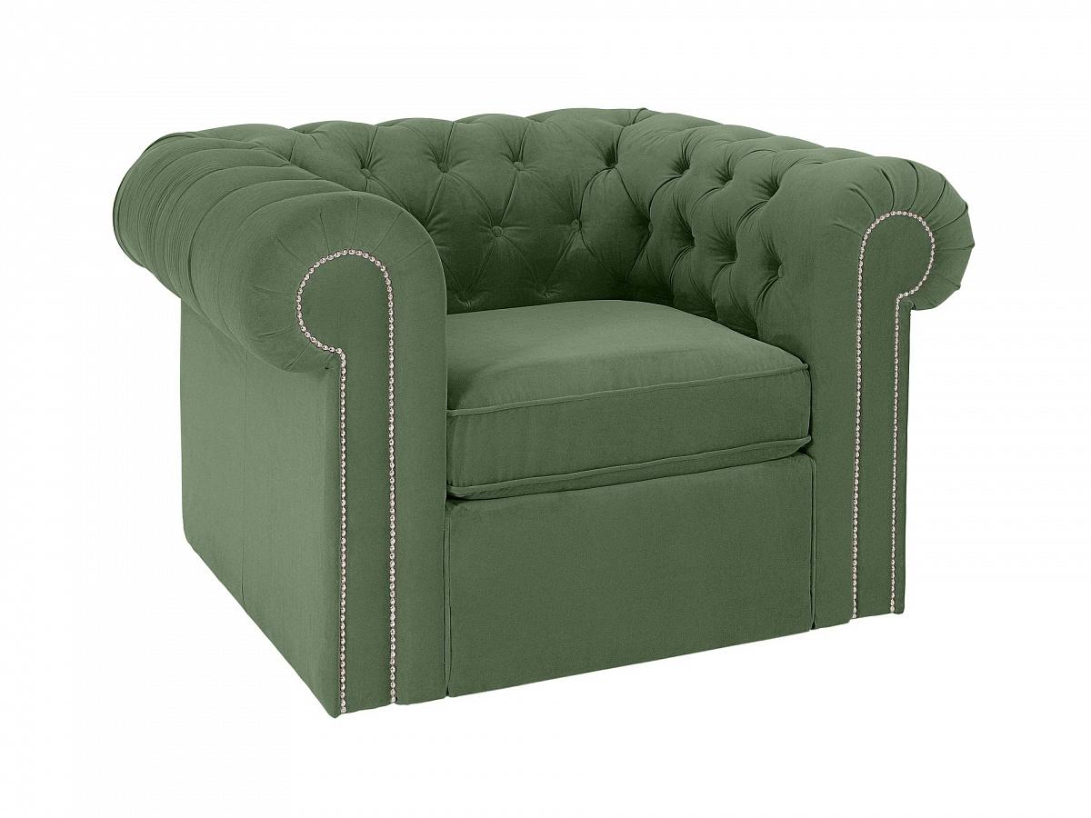 Кресло Chesterfield (молдинги) зеленый 467070