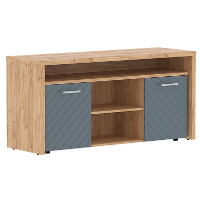 Тумба с фригобаром Skyland TORR Люкс (TORR Lux) TLTF-3D Серо-Голубой / Дуб Бофорд Z
