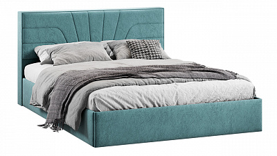 Кровать с подъемным механизмом Пандора Трия Тип 1 Микровелюр Wellmart Indigo 1600x2000