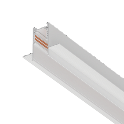 Шинопровод четырехконтактный встр. под ГКЛ 12,5 мм Lightstar Uno Pro 48V 3м 509236P белый