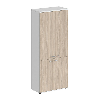Шкаф высокий NORDEN Sigma четырехдверный / задняя стенка ЛДСП (800х400х1955) SG.811.WH.OL.OL