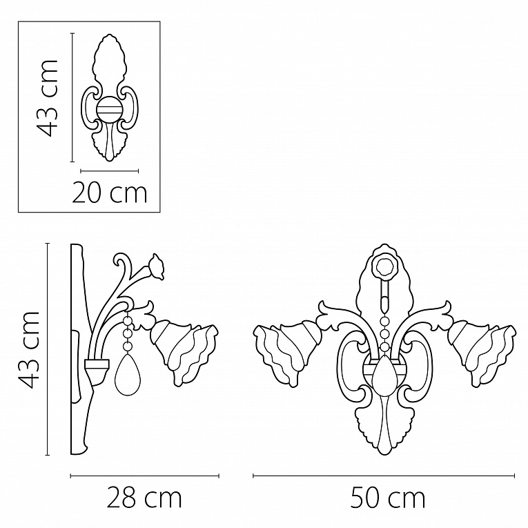 Бра Lightstar Rosata 696622