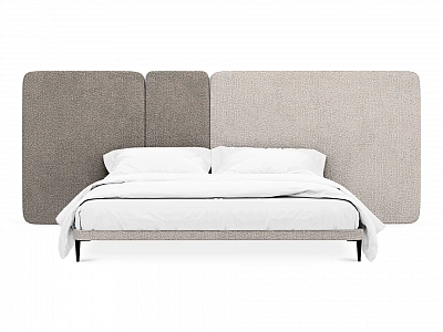 Кровать OgogoHome Licata 961643 коричневый / бежевый