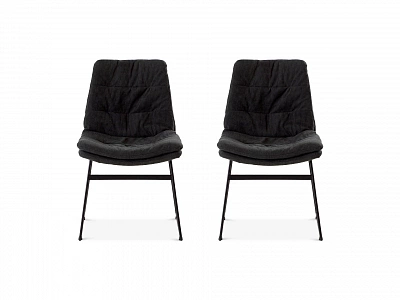 Комплект стульев OgogoHome Vitra 2 шт, 967526 серый / черный