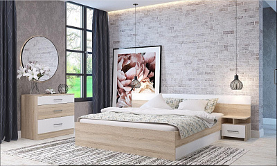 Мебель для спальни Леси Сонома / Белый