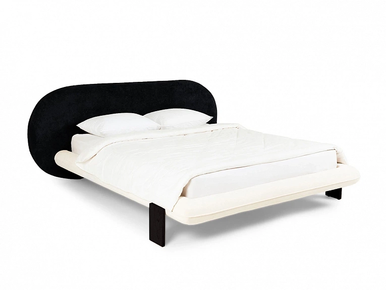 Кровать OgogoHome Softbay 160x200 (букле) черный 870558