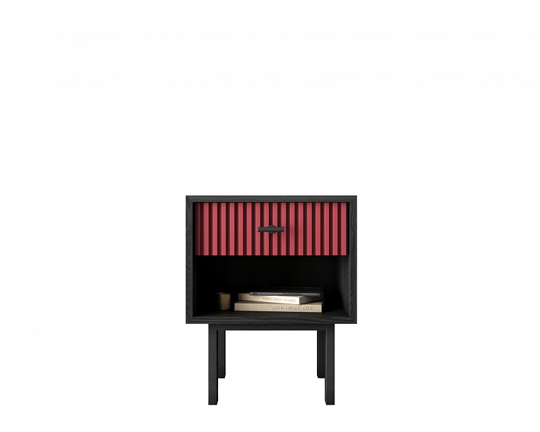 Тумба прикроватная Этажерка Emerson (Эмерсон) Red (Ред) EM11/red/L
