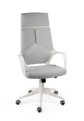 Кресло компьютерное IQ белый пластик / серый ткань CX0898H-0-53
