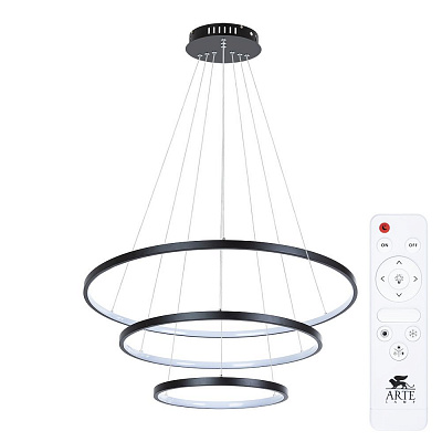 Светодиодная люстра Arte Lamp FRODO черный, белый A2197SP-3BK
