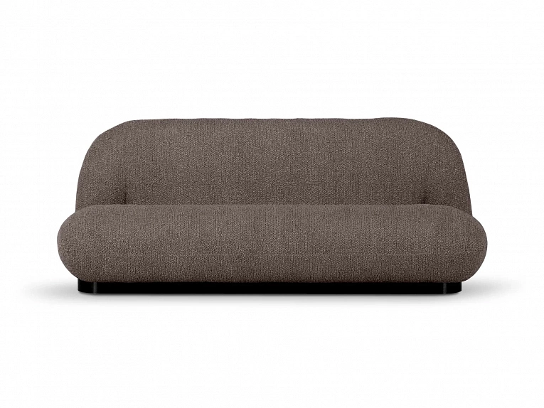 Диван OgogoHome Pacha трехместный букле коричневый / черный 837793
