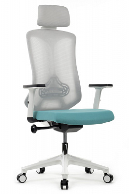 Кресло для персонала Riva Chair RCH AW2101 серый / бирюзовый