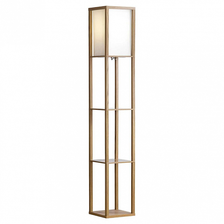 Деревянный торшер с полками Lussole WOODRUFF GRLSP-0332