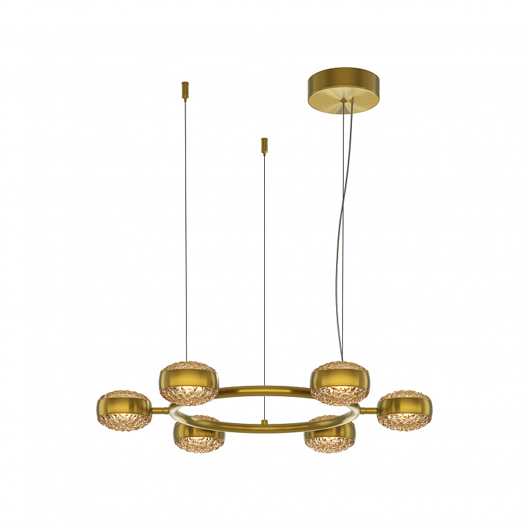Подвесная люстра Maytoni Mind / Майнд Латунь, Янтарный MOD299PL-L60BS3K