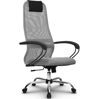 Кресло компьютерное SU-BК130-8 Ch Светло-серый / светло-серый