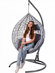 Подвесное кресло Bigarden Tropica Gray с серой подушкой