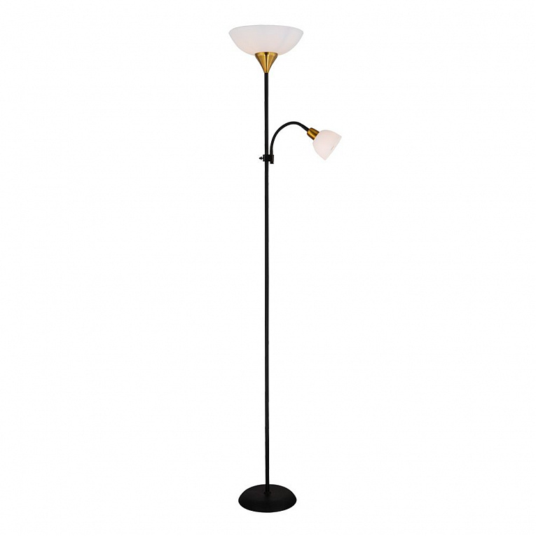 Торшер с лампой для чтения Arte Lamp DUETTO A9569PN-2BK